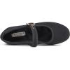 image:imageFEVERSOLE Womens Soft Breathable Mary Jane Memory Foam Cushioned Comfort Round Toe Metal Buckle Flats Walking ShoesBlack Corduroy Fur Lined Mary Jane With Round Buckle