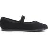 image:imageFEVERSOLE Womens Soft Breathable Mary Jane Memory Foam Cushioned Comfort Round Toe Metal Buckle Flats Walking ShoesBlack Corduroy Fur Lined Mary Jane With Round Buckle