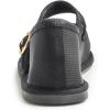image:imageFEVERSOLE Womens Soft Breathable Mary Jane Memory Foam Cushioned Comfort Round Toe Metal Buckle Flats Walking ShoesBlack Mesh Mary Jane With Round Buckle