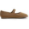 image:imageFEVERSOLE Womens Soft Breathable Mary Jane Memory Foam Cushioned Comfort Round Toe Metal Buckle Flats Walking ShoesCamel Corduroy Fur Lined Mary Jane With Round Buckle