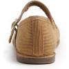 image:imageFEVERSOLE Womens Soft Breathable Mary Jane Memory Foam Cushioned Comfort Round Toe Metal Buckle Flats Walking ShoesCamel Corduroy Fur Lined Mary Jane With Round Buckle