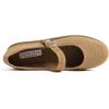 image:imageFEVERSOLE Womens Soft Breathable Mary Jane Memory Foam Cushioned Comfort Round Toe Metal Buckle Flats Walking ShoesCamel Corduroy Mary Jane With Round Buckle