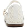 image:imageFEVERSOLE Womens Soft Breathable Mary Jane Memory Foam Cushioned Comfort Round Toe Metal Buckle Flats Walking ShoesCream White Knit Mary Jane With Round Buckle