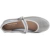 image:imageFEVERSOLE Womens Soft Breathable Mary Jane Memory Foam Cushioned Comfort Round Toe Metal Buckle Flats Walking ShoesSilver Mesh Mary Jane With Round Buckle