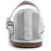 image:imageFEVERSOLE Womens Soft Breathable Mary Jane Memory Foam Cushioned Comfort Round Toe Metal Buckle Flats Walking ShoesSilver Mesh Mary Jane With Round Buckle