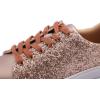 image:imageBreeze NOUTHERLY Womens Fashion Sparkle Sneakers Party Bling Casual Flats Embellished ShoesRose Gold Glitter Laceup 1405