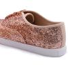 image:imageBreeze NOUTHERLY Womens Fashion Sparkle Sneakers Party Bling Casual Flats Embellished ShoesRose Gold Glitter Laceup Plimsolls