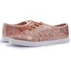 image:imageBreeze NOUTHERLY Womens Fashion Sparkle Sneakers Party Bling Casual Flats Embellished ShoesRose Gold Glitter Laceup Plimsolls