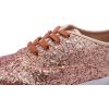 image:imageBreeze NOUTHERLY Womens Fashion Sparkle Sneakers Party Bling Casual Flats Embellished ShoesRose Gold Glitter Laceup Plimsolls
