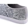 image:imageBreeze NOUTHERLY Womens Fashion Sparkle Sneakers Party Bling Casual Flats Embellished ShoesSilver Glitter Laceup Plimsolls