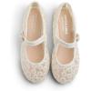 image:imageFEVERSOLE Girls Cute Dress Mary Jane Shoes Soft Lace Breathable Ballet FlatsBeige Lace 1825 Loop Maryjane