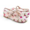 image:imageFEVERSOLE Girls Cute Dress Mary Jane Shoes Soft Lace Breathable Ballet FlatsNude Lace 2025 Loop Maryjane