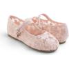 image:imageFEVERSOLE Girls Cute Dress Mary Jane Shoes Soft Lace Breathable Ballet FlatsPink Lace 1725 Loop Maryjane