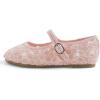 image:imageFEVERSOLE Girls Cute Dress Mary Jane Shoes Soft Lace Breathable Ballet FlatsPink Lace 1725 Loop Maryjane