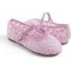 image:imageFEVERSOLE Girls Cute Dress Mary Jane Shoes Soft Lace Breathable Ballet FlatsPink Lace 1825 Loop Maryjane