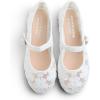 image:imageFEVERSOLE Girls Cute Dress Mary Jane Shoes Soft Lace Breathable Ballet FlatsWhite Lace 1725 Loop Maryjane