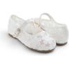 image:imageFEVERSOLE Girls Cute Dress Mary Jane Shoes Soft Lace Breathable Ballet FlatsWhite Lace 1725 Loop Maryjane