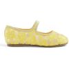 image:imageFEVERSOLE Girls Cute Dress Mary Jane Shoes Soft Lace Breathable Ballet FlatsYellow Lace 1725 Loop Maryjane