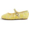 image:imageFEVERSOLE Girls Cute Dress Mary Jane Shoes Soft Lace Breathable Ballet FlatsYellow Lace 1725 Loop Maryjane