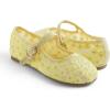 image:imageFEVERSOLE Girls Cute Dress Mary Jane Shoes Soft Lace Breathable Ballet FlatsYellow Lace 1825 Loop Maryjane