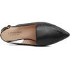 image:imageFEVERSOLE Pointed Toe Casual Slingback Flat Mules Womens Fashion Buckle Strap Slide Summer SlippersBlack Plain Vegan Leather