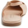 image:imageFEVERSOLE Pointed Toe Casual Slingback Flat Mules Womens Fashion Buckle Strap Slide Summer SlippersNude Vegan Leather Plain