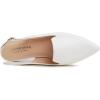 image:imageFEVERSOLE Pointed Toe Casual Slingback Flat Mules Womens Fashion Buckle Strap Slide Summer SlippersWhite Plain Vegan Leather