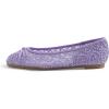 image:imageFEVERSOLE Round Toe Lace Ballet Crochet Flats Womens Comfy Breathable ShoesLilac Lace