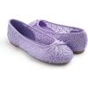 image:imageFEVERSOLE Round Toe Lace Ballet Crochet Flats Womens Comfy Breathable ShoesLilac Lace
