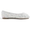 image:imageFEVERSOLE Round Toe Lace Ballet Crochet Flats Womens Comfy Breathable ShoesWhite Sequin Beads Lace