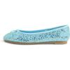 image:imageFEVERSOLE Womens Bling Soft Cushioned Comfort Flats Sparkle Party BalletsGlitter Blue