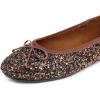 image:imageFEVERSOLE Womens Bling Soft Cushioned Comfort Flats Sparkle Party BalletsGlitter Bronze