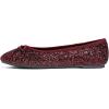 image:imageFEVERSOLE Womens Bling Soft Cushioned Comfort Flats Sparkle Party BalletsGlitter Burgundy