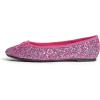 image:imageFEVERSOLE Womens Bling Soft Cushioned Comfort Flats Sparkle Party BalletsGlitter Holiday Pink