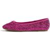 image:imageFEVERSOLE Womens Bling Soft Cushioned Comfort Flats Sparkle Party BalletsGlitter Hot Fuchsia