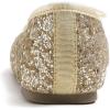 image:imageFEVERSOLE Womens Bling Soft Cushioned Comfort Flats Sparkle Party BalletsGlitter Light Gold