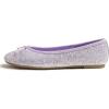 image:imageFEVERSOLE Womens Bling Soft Cushioned Comfort Flats Sparkle Party BalletsGlitter Lilac