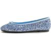 image:imageFEVERSOLE Womens Bling Soft Cushioned Comfort Flats Sparkle Party BalletsGlitter Multi Blue