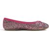 image:imageFEVERSOLE Womens Bling Soft Cushioned Comfort Flats Sparkle Party BalletsGlitter Multi Fuchsia