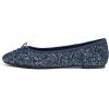 image:imageFEVERSOLE Womens Bling Soft Cushioned Comfort Flats Sparkle Party BalletsGlitter Night Blue