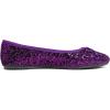 image:imageFEVERSOLE Womens Bling Soft Cushioned Comfort Flats Sparkle Party BalletsGlitter Purple