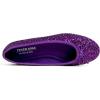 image:imageFEVERSOLE Womens Bling Soft Cushioned Comfort Flats Sparkle Party BalletsGlitter Purple