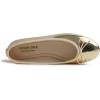 image:imageFEVERSOLE Womens Bling Soft Cushioned Comfort Flats Sparkle Party BalletsMirror Gold