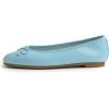 image:imageFEVERSOLE Womens Bling Soft Cushioned Comfort Flats Sparkle Party BalletsPatent Sky Blue
