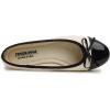 image:imageFEVERSOLE Womens Bow Tie Fashion Dress Slip On Shoes Round Toe Ballet FlatBeige Patent Toe Cap
