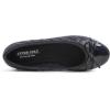 image:imageFEVERSOLE Womens Bow Tie Fashion Dress Slip On Shoes Round Toe Ballet FlatBlack Quilted Patent Toe Cap
