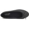 image:imageFEVERSOLE Womens Bow Tie Fashion Dress Slip On Shoes Round Toe Ballet FlatBlack Texture Vegan Leather