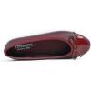 image:imageFEVERSOLE Womens Bow Tie Fashion Dress Slip On Shoes Round Toe Ballet FlatBurgundy Patent Toe Cap