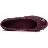 image:imageFEVERSOLE Womens Bow Tie Fashion Dress Slip On Shoes Round Toe Ballet FlatBurgundy Red Quilted Patent Toe Cap