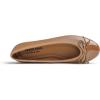 image:imageFEVERSOLE Womens Bow Tie Fashion Dress Slip On Shoes Round Toe Ballet FlatCamel Patent Toe Cap